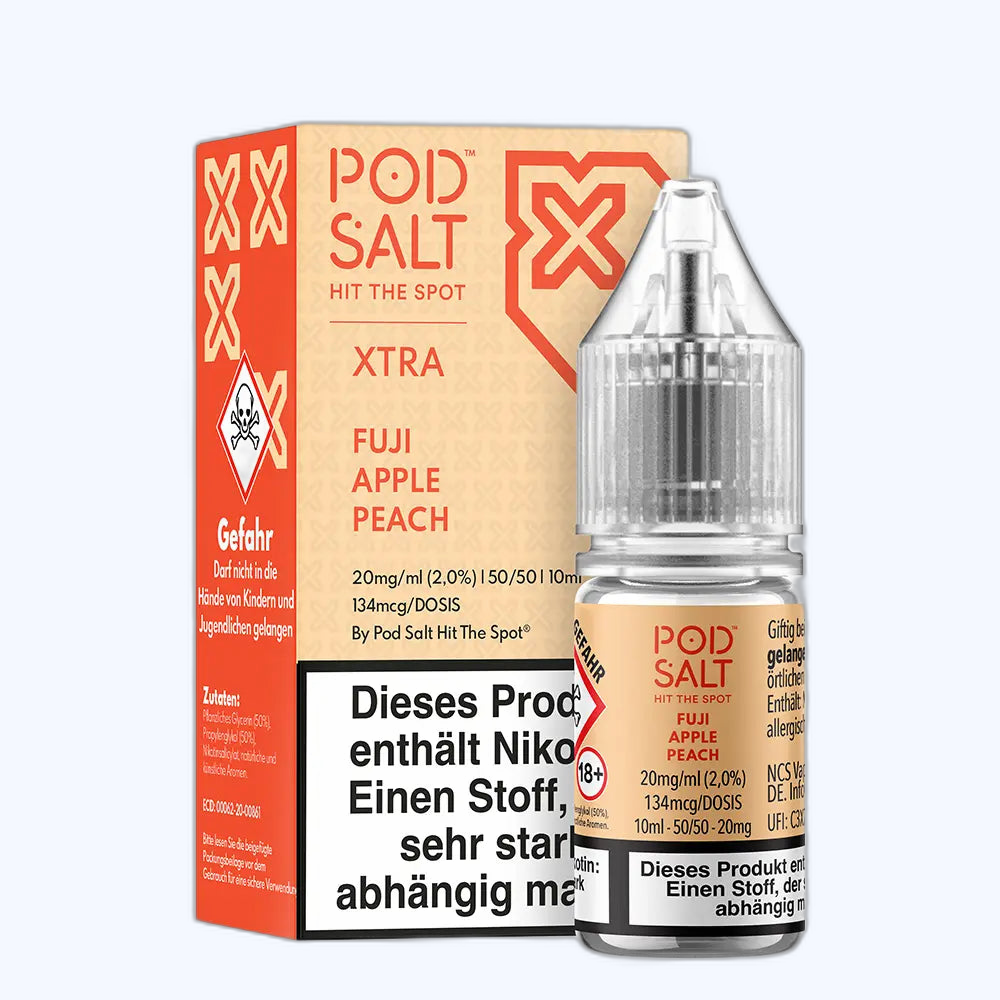 Liquid Fuji Apple Peach - Pod Salt Xtra Nikotinsalz