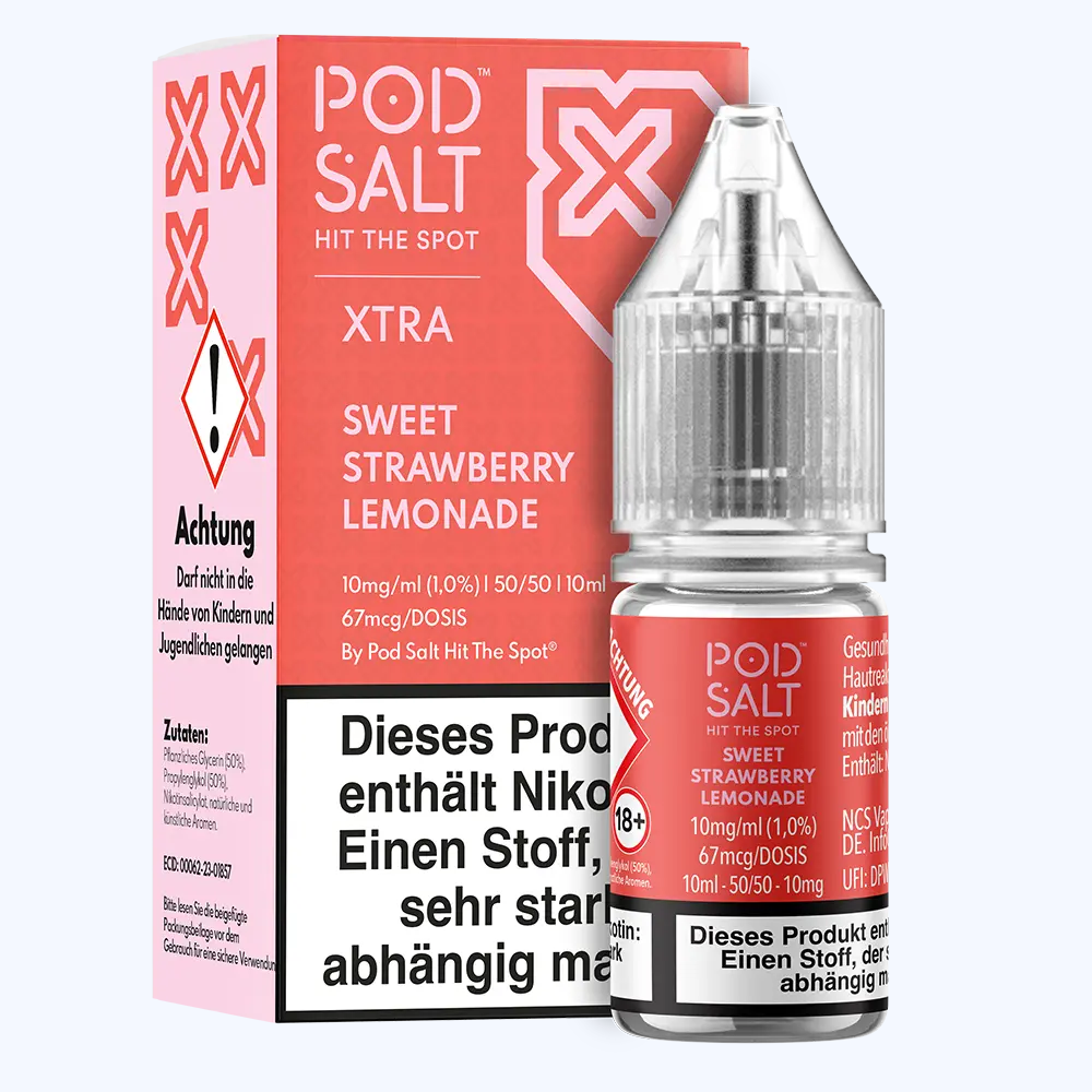 Liquid Sweet Strawberry Lemonade - Pod Salt Xtra Nikotinsalz