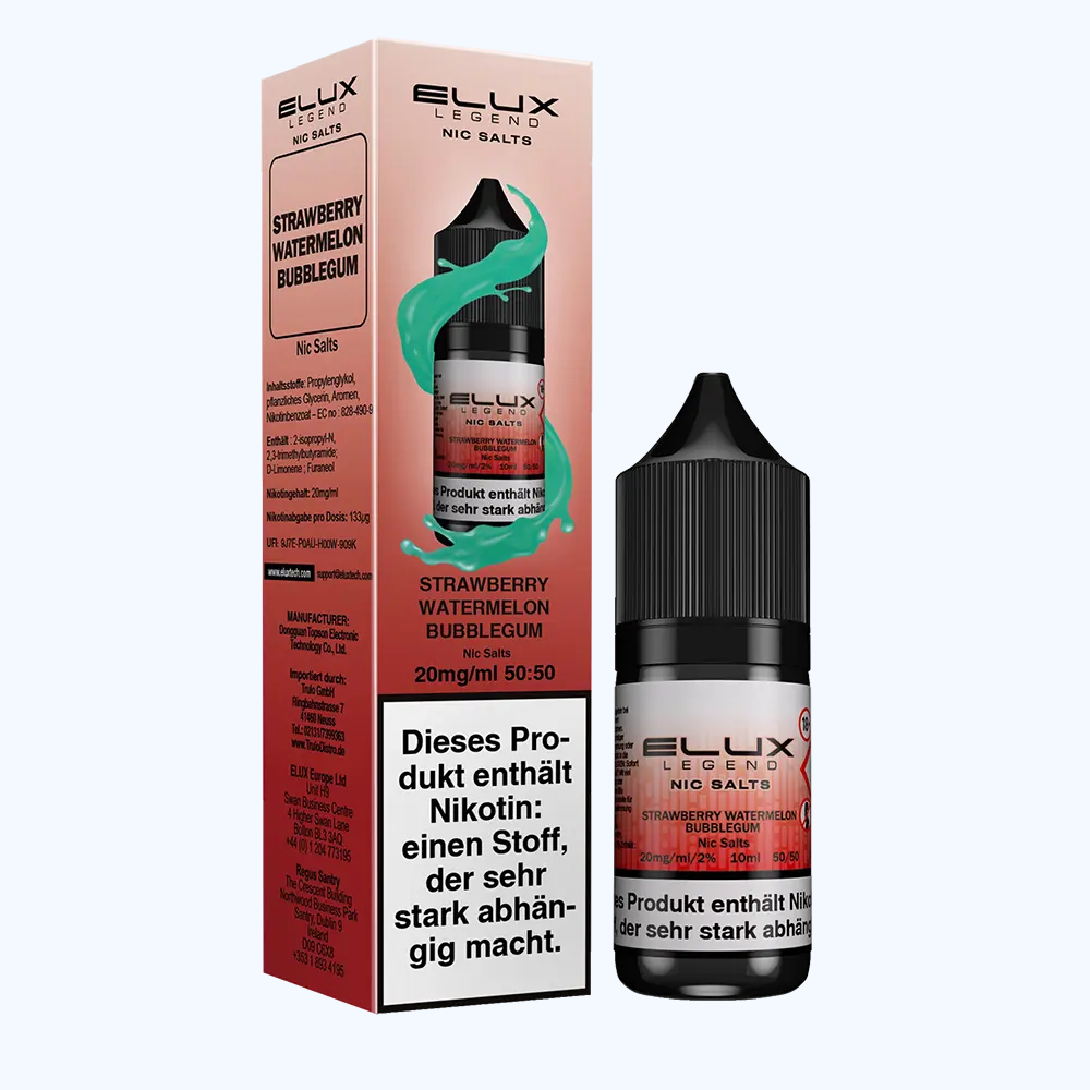 Liquid Strawberry Watermelon Bubblegum - Elux Nikotinsalz