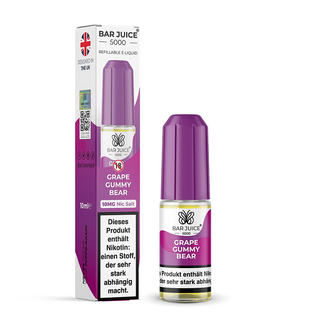 Bar Juice Nikotinsalz Grape Gummy Bear Liquid