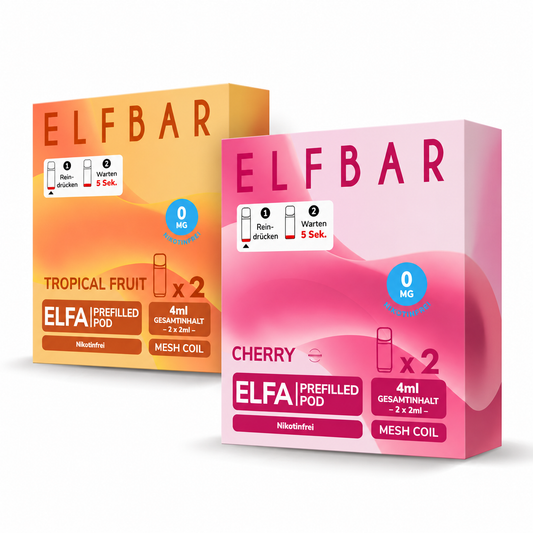 ELFBAR Elfa nikotinfrei Pods - alle Sorten