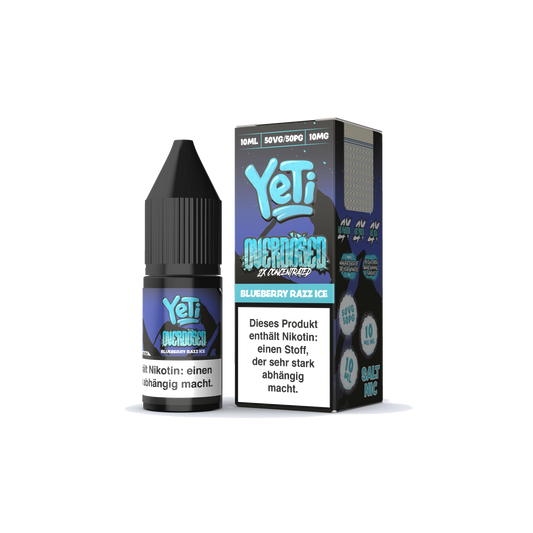 Liquid Sour Blue Razz - Yeti Overdosed Nikotinsalz 10mg