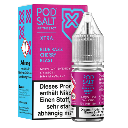 Liquid Blue Razz Cherry Blast - Pod Salt Xtra Nikotinsalz