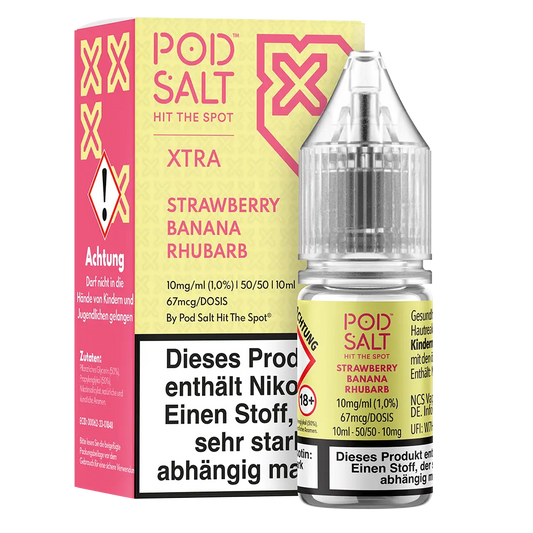 Liquid Strawberry Banana Rhubarb - Pod Salt Xtra Nikotinsalz