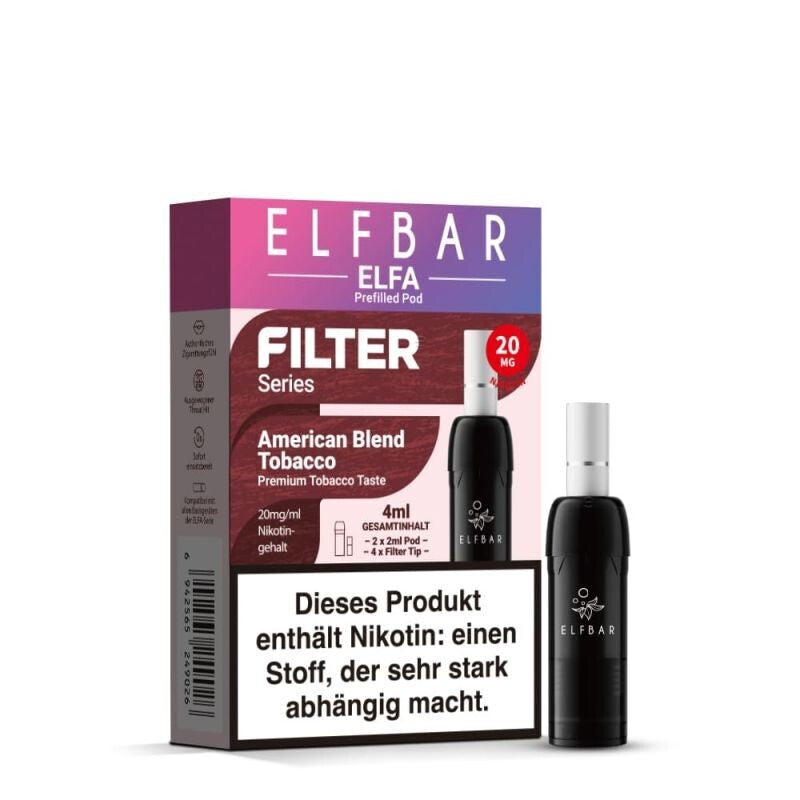 Elfbar Elfa Einweg Pod - Filter Serie - American Blend Tobacco