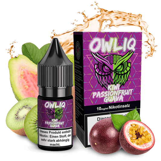 Liquid Kiwi Passionfruit Guava - OWLIQ Nikotinsalz
