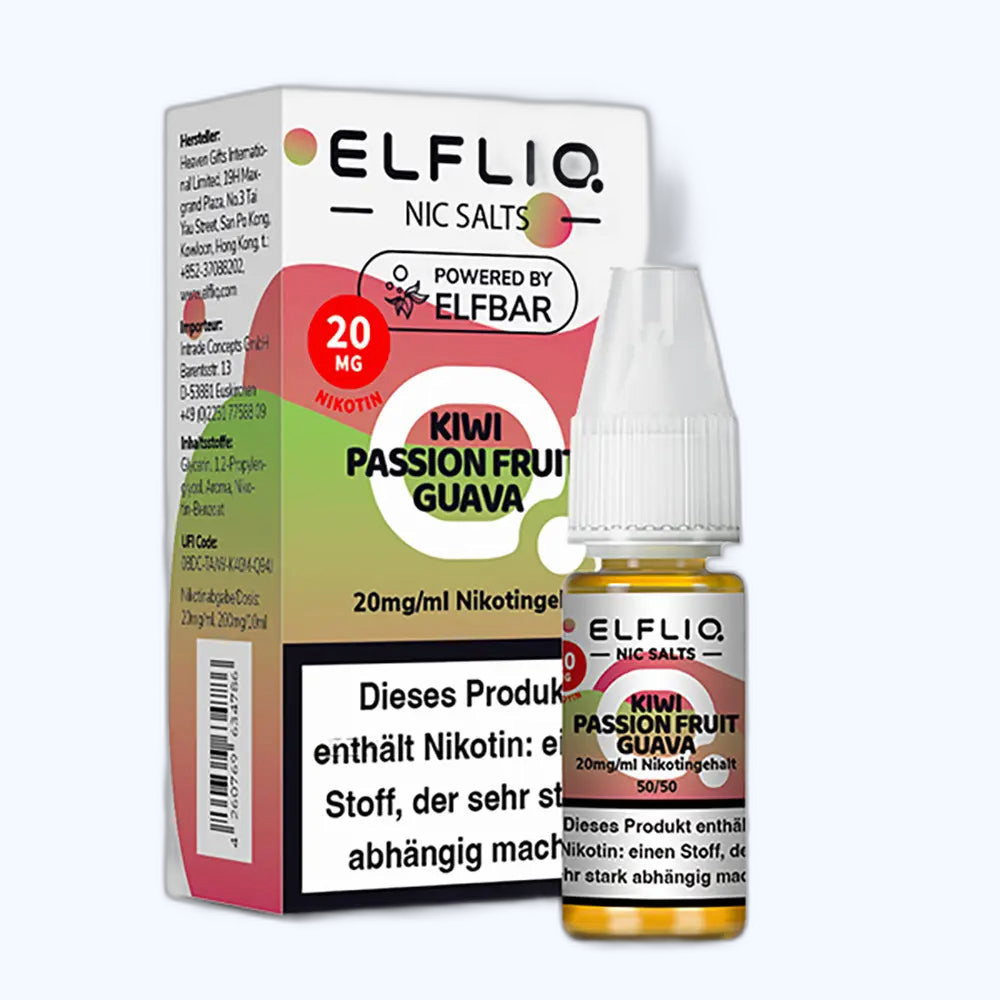 Liquid Kiwi Passion Fruit Guava - Elfliq Nikotinsalz