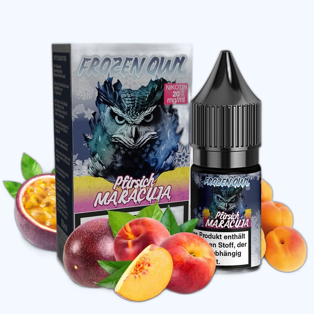 Liquid Pfirsich Maracuja - Frozen OWL Nikotinsalz