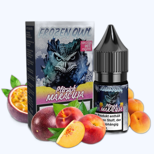 Liquid Pfirsich Maracuja - Frozen OWL Nikotinsalz