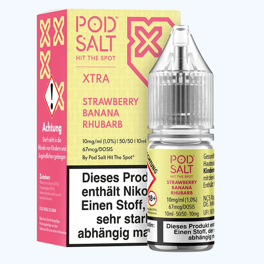 Liquid Strawberry Banana Rhubarb - Pod Salt Xtra Nikotinsalz
