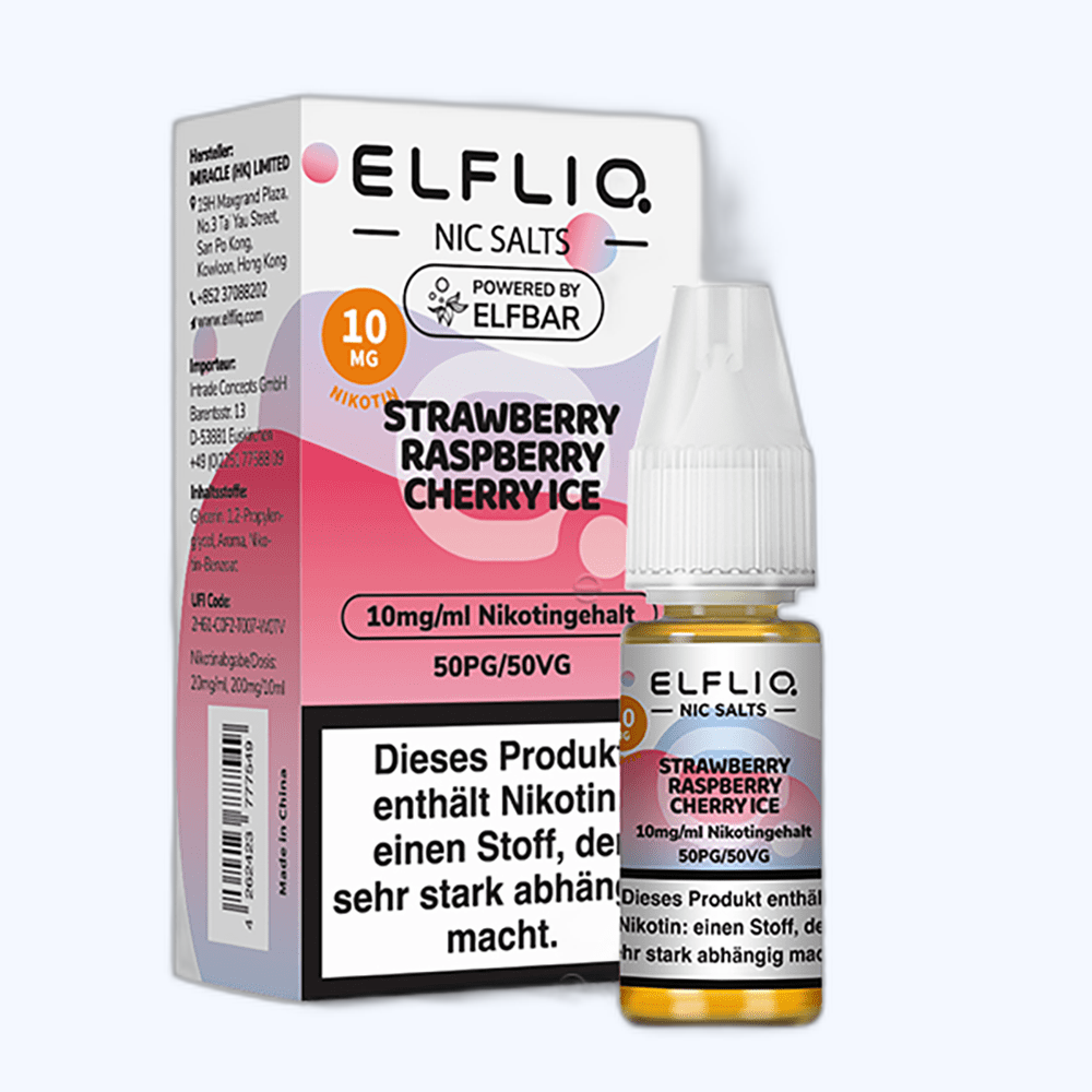 Liquid Strawberry Raspberry Cherry Ice - Elfliq Nikotinsalz