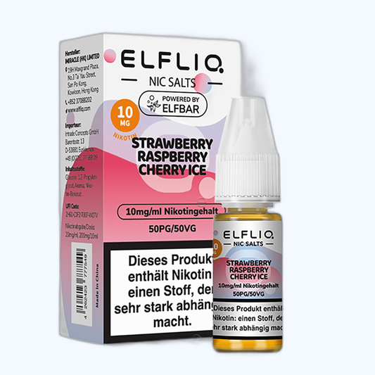 Liquid Strawberry Raspberry Cherry Ice - Elfliq Nikotinsalz