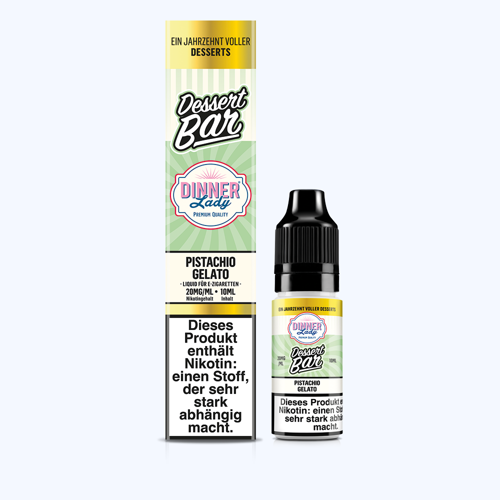 Dinner Lady Nikotinsalz - Pistachio Gelato - 50/50 10ml Liquid