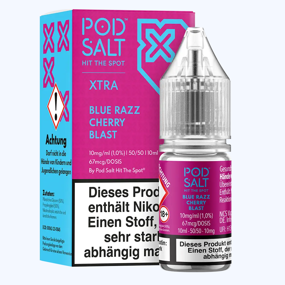 Liquid Blue Razz Cherry Blast - Pod Salt Xtra Nikotinsalz