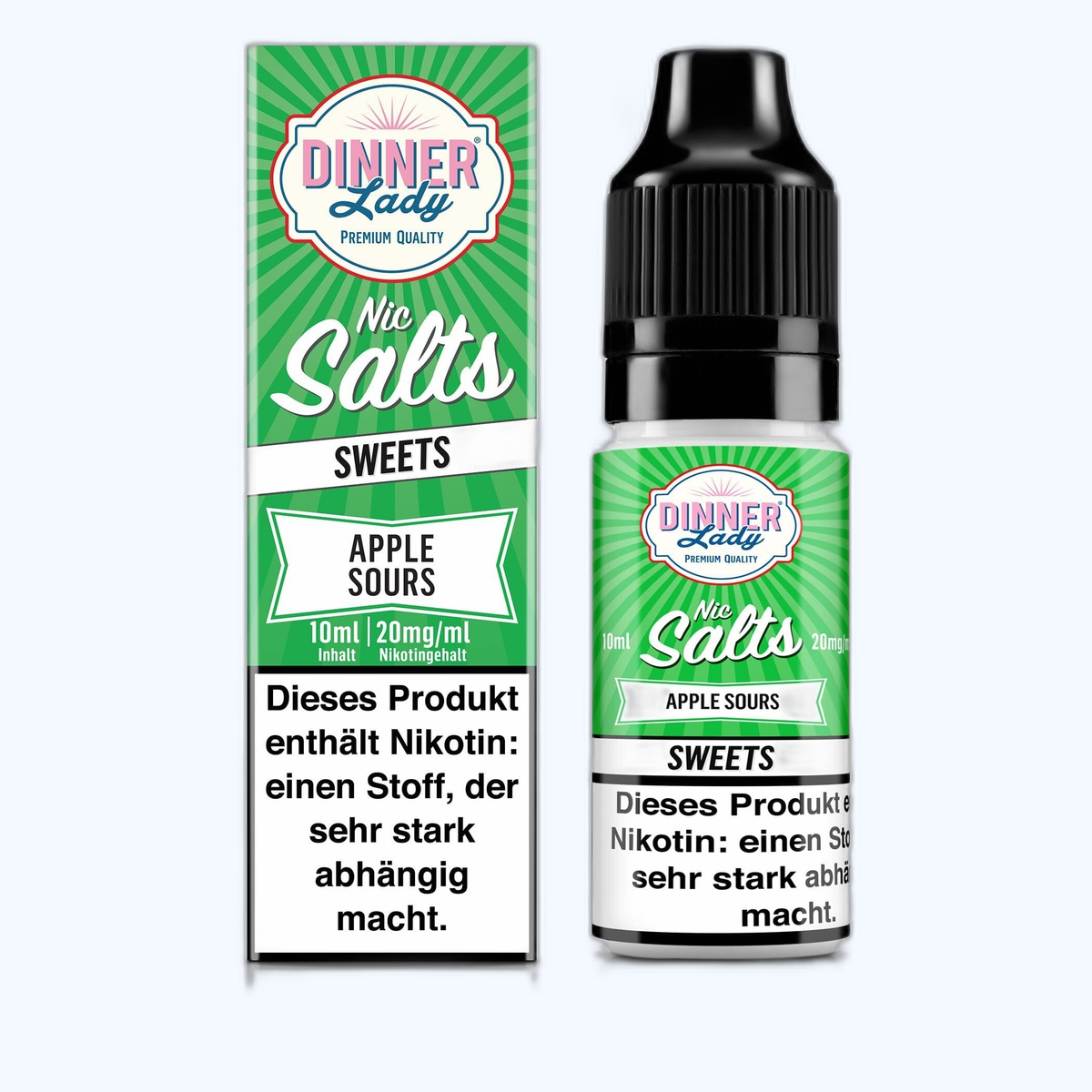 Dinner Lady Nikotinsalz - Apple Sours - 50/50 10ml Liquid