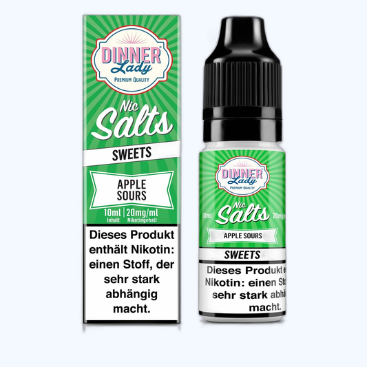 Dinner Lady Nikotinsalz - Apple Sours - 50/50 10ml Liquid