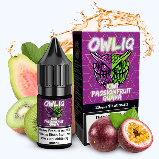 Liquid Kiwi Passionfruit Guava - OWLIQ Nikotinsalz