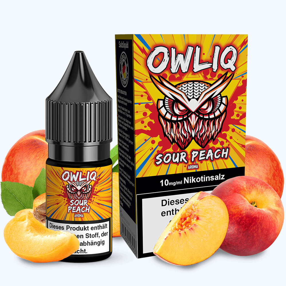 OWLIQ Nikotinsalz Sour Peach 10ml Liquid