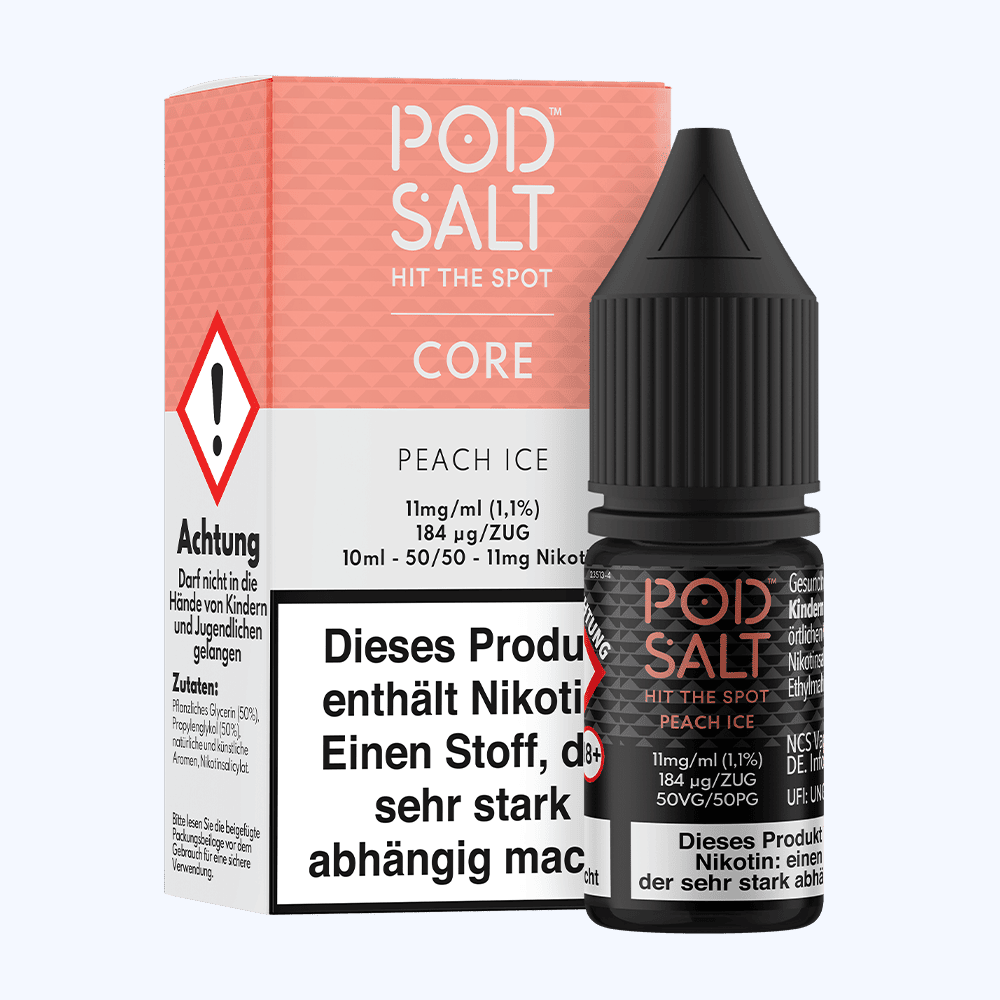 Liquid Peach Ice - Pod Salt Core Nikotinsalz 10ml