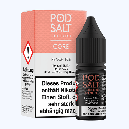 Liquid Peach Ice - Pod Salt Core Nikotinsalz 10ml