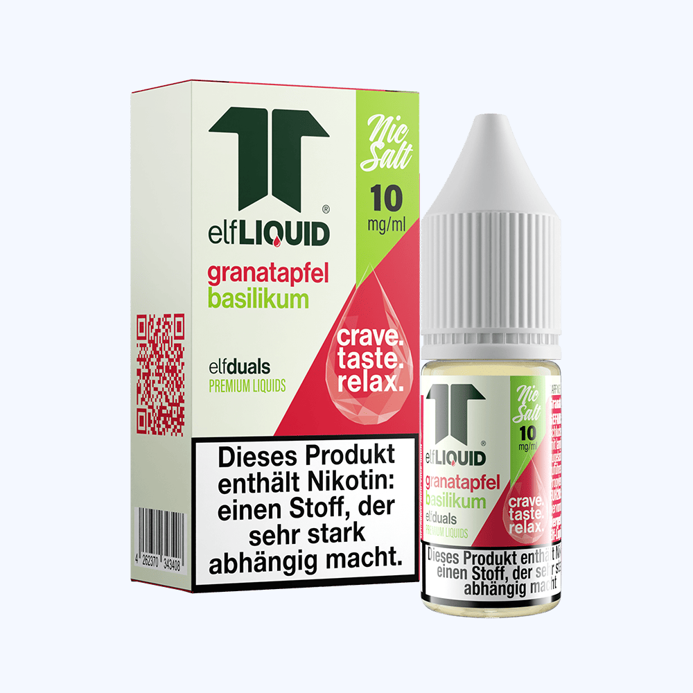 Elf-Liquid - Granatapfel Basilikum - Nikotinsalz Liquid
