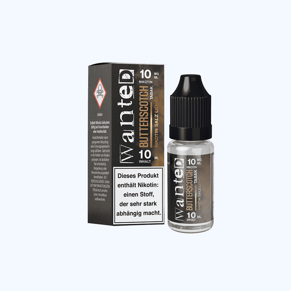 Liquid Butterscotch Tabak - Wanted Overdosed Nikotinsalz