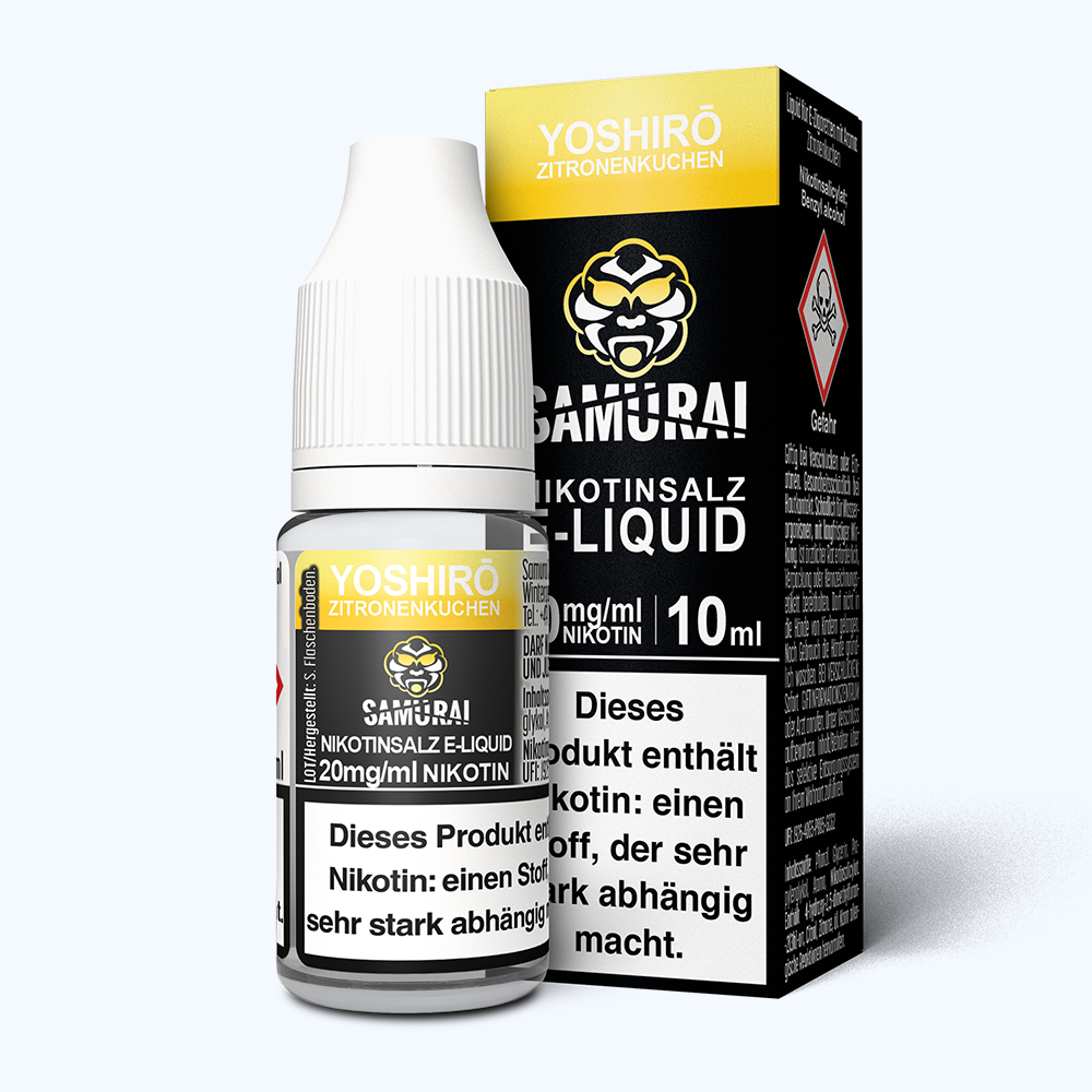 Samurai Yoshiro Zitronenkuchen Nikotinsalz Liquid 10ml