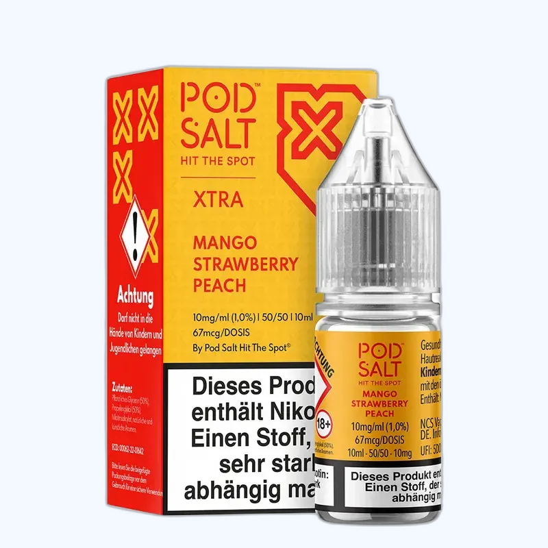 Liquid Mango Strawberry Peach - Pod Salt Xtra Nikotinsalz