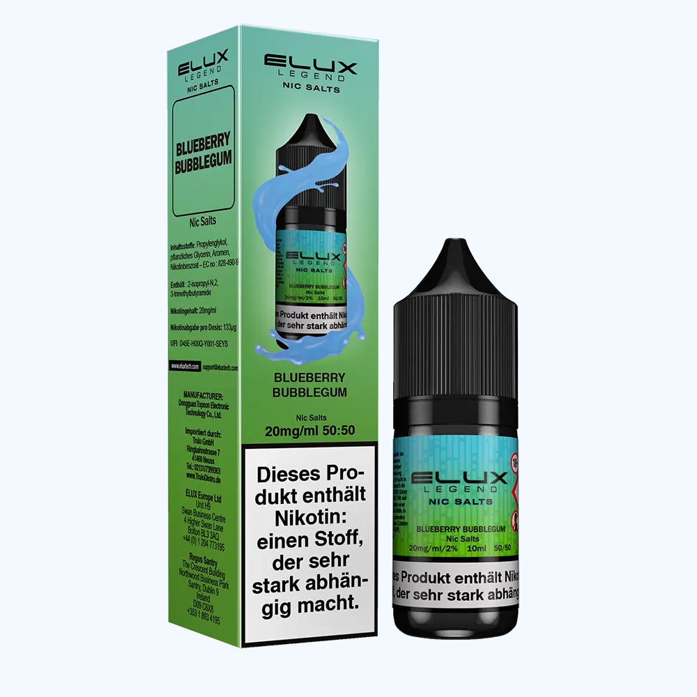 Liquid Blueberry Bubblegum - Elux Nikotinsalz