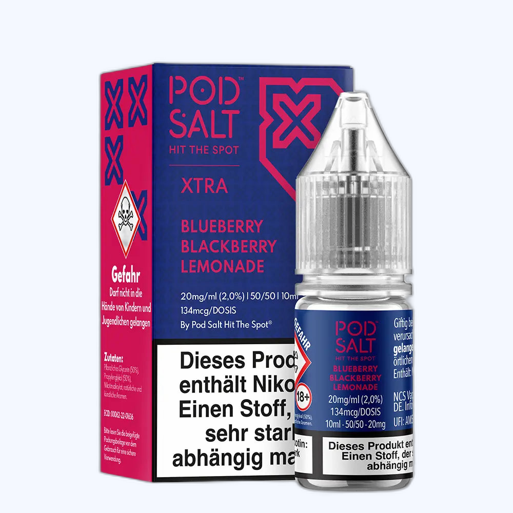 Liquid Blueberry Blackberry Lemonade - Pod Salt Xtra Nikotinsalz