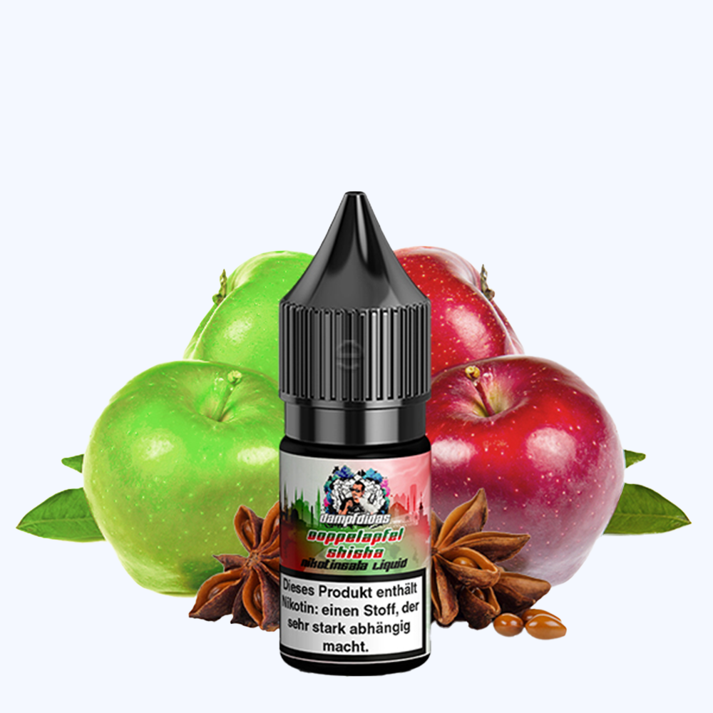 Liquid Doppelapfel Shisha - Dampfdidas Nikotinsalz 20mg