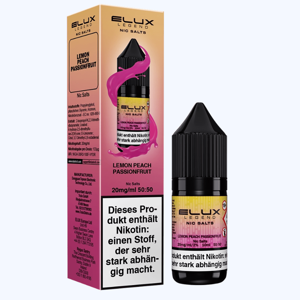 Liquid Lemon Peach Passion - Elux Nikotinsalz