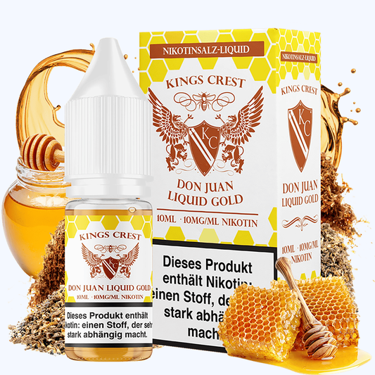 Kings Crest Nikotinsalz - Don Juan Liquid Gold - 10ml Liquid 
