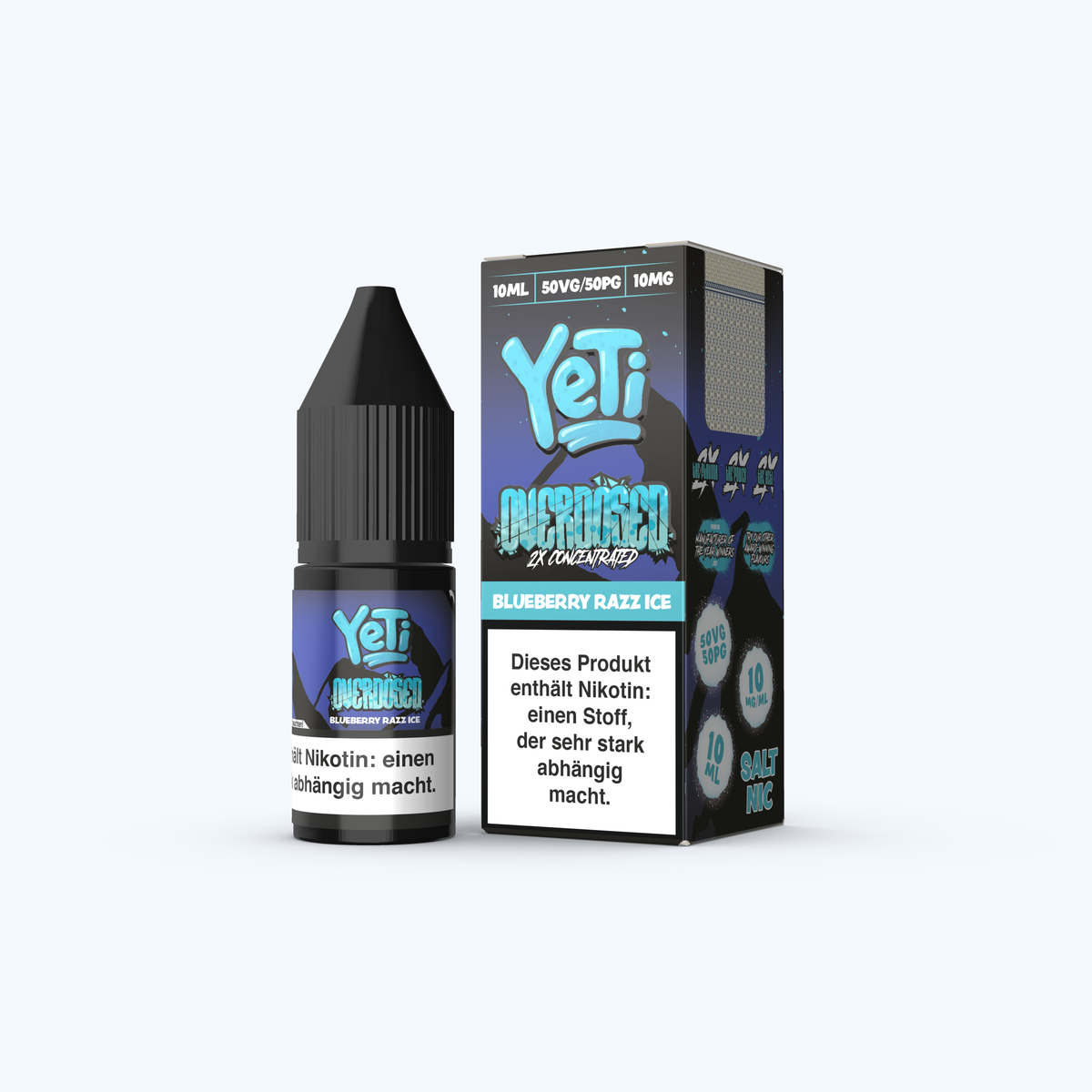Liquid Sour Blue Razz - Yeti Overdosed Nikotinsalz 10mg