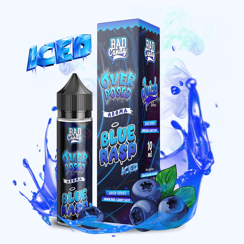 Aroma Blue Rasp Iced - Bad Candy Juicd