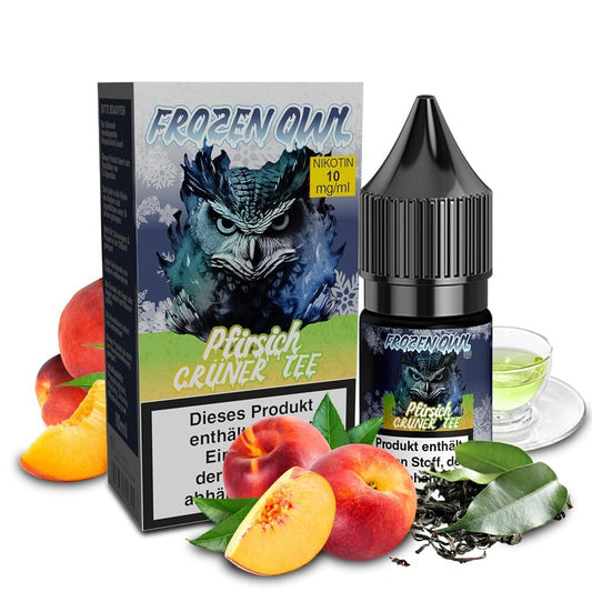 Liquid Pfirsich Grüner Tee - Frozen OWL Nikotinsalz