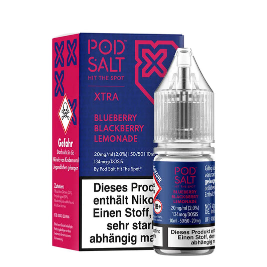 Liquid Blueberry Blackberry Lemonade - Pod Salt Xtra Nikotinsalz
