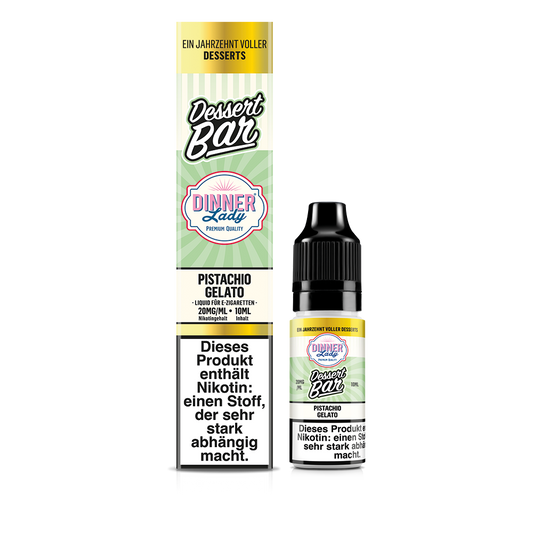 Dinner Lady Nikotinsalz - Pistachio Gelato - 50/50 10ml Liquid